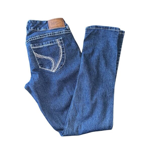 Ariya Jeans Women's Skinny White Thread Ultra Low Rise Size 7 / 8 - Picture 1 of 11